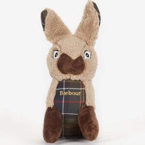 Barbour Rabbit Dog Toy - Stuffed Tartan Plaid Logo Squeaker